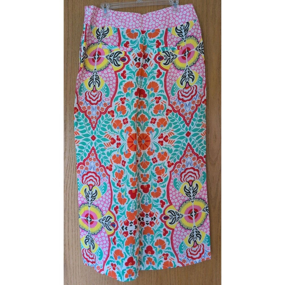 NWT BODEN 100%Linen Pants Wide Legs Floral Paisley Size 12 British Style $160 - Picture 5 of 14